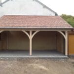 abri bois Les Carrières 27 / travaux-renovation-bois/constructeur-maison-ossature-bois-appentis/