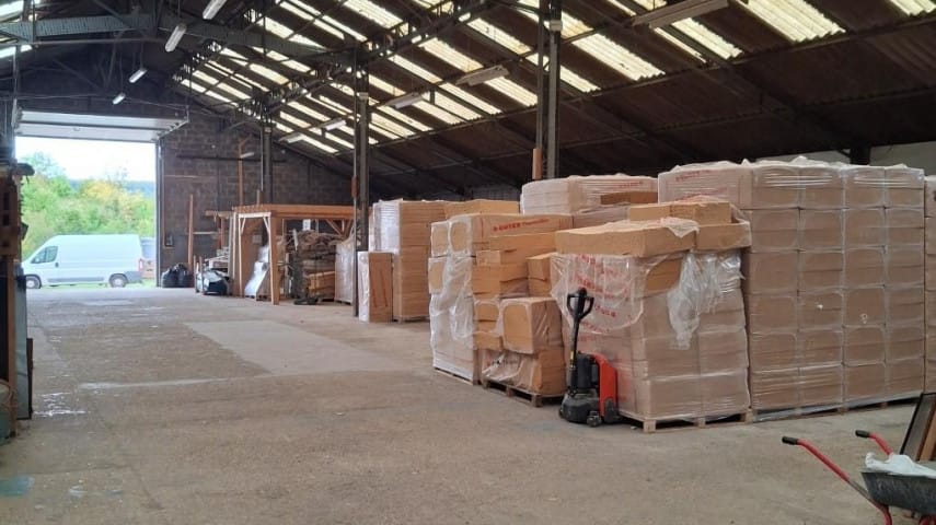 stock de fibre de bois de l atelier; materiaux-negoce/isolation-gutex-fibre-bois/