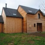 Fauville / maison ossature bardage exterieur bois mélèze